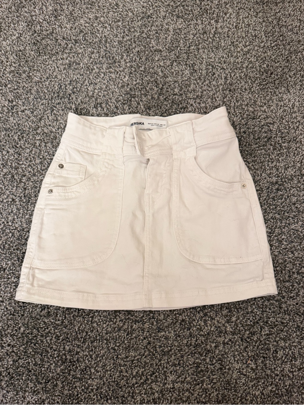 White Jean Skirt